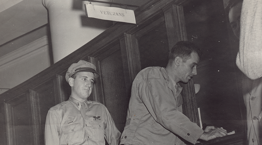 Veterans of WWII enroll in courses at Columbia University