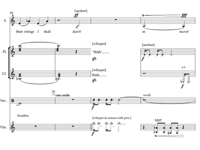 Jessica Roman ‘24GS, sheet music for "Invisible Strings"