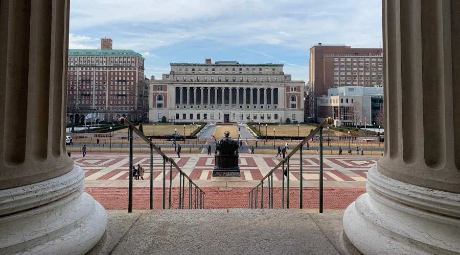 View of Butler Library from Low Steps