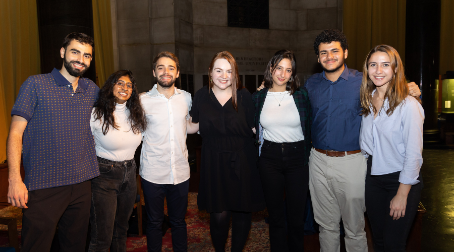 GS Students at the Honor Society Induction reception