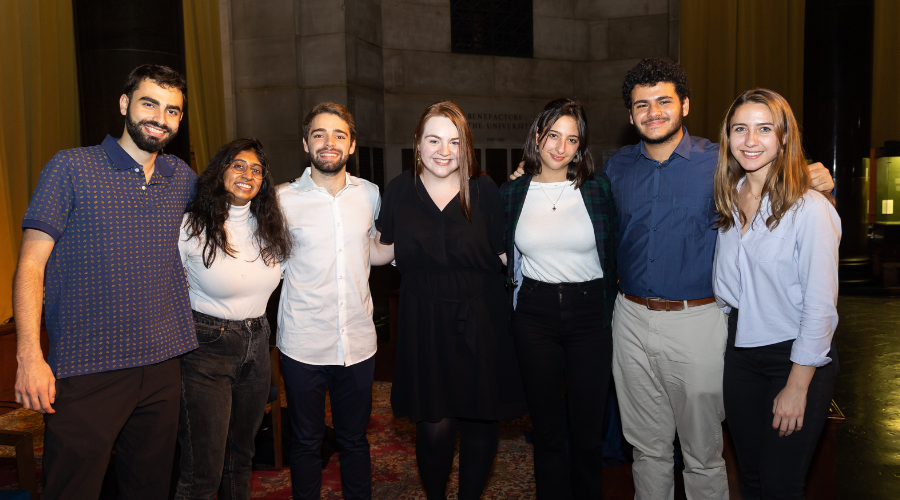 GS Students at the Honor Society Induction reception 