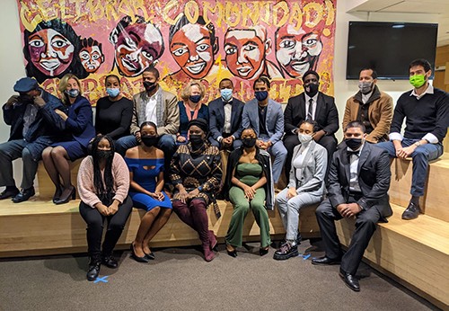 Jarrell Daniels, GS Undergraduate Student, photographed with fourth cohort of Justice Ambassadors Youth Council during their graduation ceremony from program.