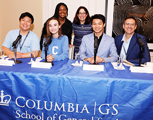 Lunch panelists and the moderator pose with Dean Rosen-Metsch