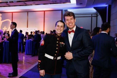 Two guests at the Military Ball