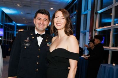 two guests at the military ball