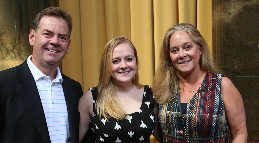 Stephanie Hart and guests at the 2015 Postbac Premed Program Class Day Ceremony