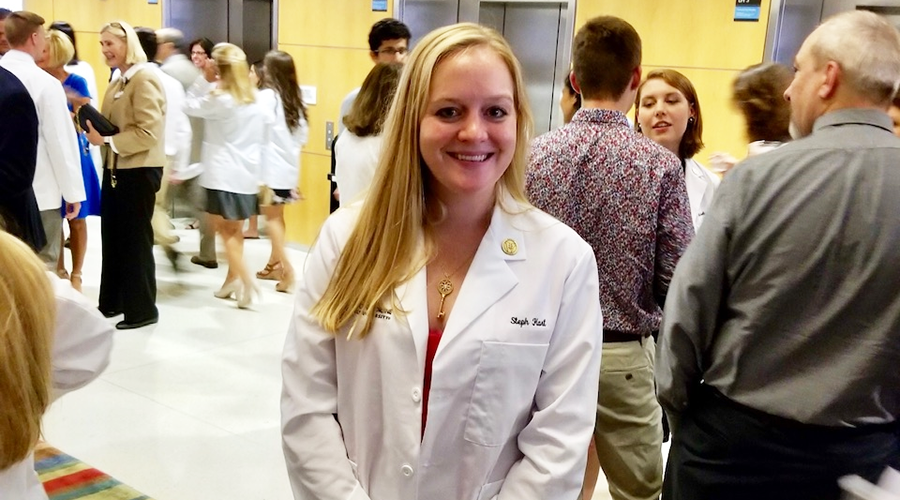Stephanie Hart at the Vanderbilt University School of Medicine White Coat Ceremony
