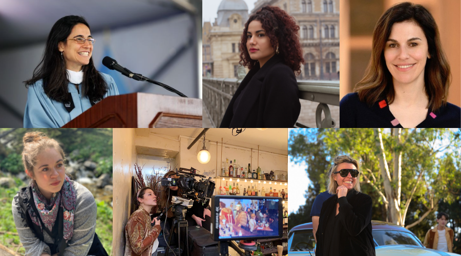 GS alumna Julia Bacha, Hayat Aljowaily, Michelle Rejwan, Weronika Jurkiewica, Blaine Morris, Larysa Kondracki,