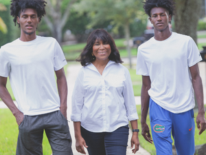 Dr. Linda Burke and her sons Dr. Linda Burke and her two sons