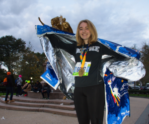 Blythe Edwards '21GS after running the 2019 NYC marathon Blythe Edwards '21GS after running the 2019 NYC marathon