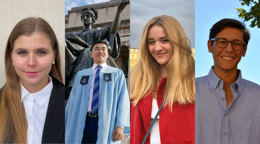 From left to right: Lucy Jeffries ‘20GS, Jeremy Zhang ‘23GS, Blythe Edwards ‘21GS, ANDLorenzo Lamo ‘21GS