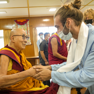 James Gasper '24GS meets the Dalai Lama