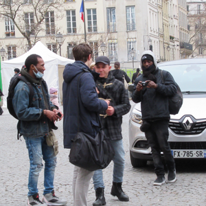 Joseph Aimard during a filming session for “Within and Without: Gazing Through the Migrant’s Lens” 