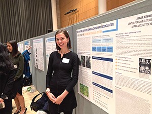 Abby Edwards presented her research at the Columbia Undergraduate Research Symposium Abby Edwards presented her research at the Columbia Undergraduate Research Symposium