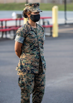 Leslie Blanco in her Marine Corps uniform 