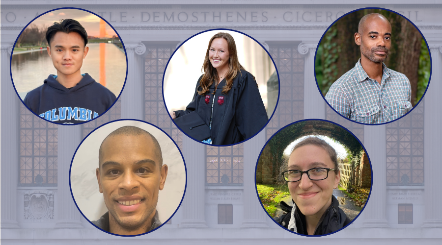 Top row (left to right): Incoming students Sai Sai Han Hark, Rachael Hutson, and Delano Burrowes. 
Bottom row (left to right): Incoming students Ahmad Bright and Leah Chevan.