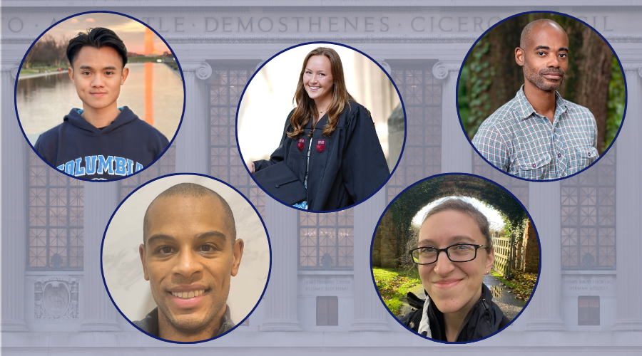 Top row (left to right): Incoming students Sai Sai Han Hark, Rachael Hutson, and Delano Burrowes. 
Bottom row (left to right): Incoming students Ahmad Bright and Leah Chevan.