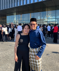 Charmaine Ko '24GS with a friend at Sciences Po