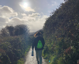Quinn Houlahan '23GS hiking in Bray