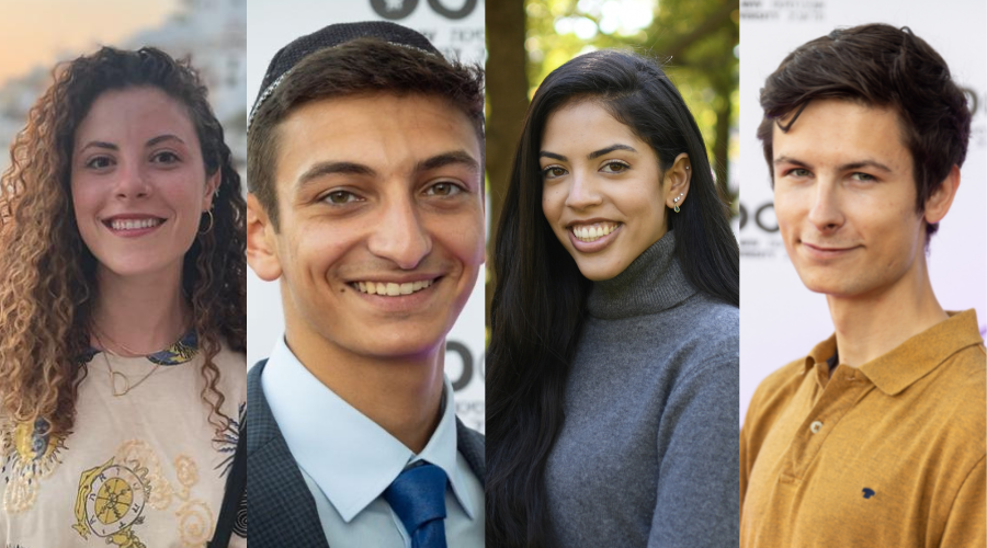 Left to right: Daniella Coen ‘24GS, Judah Wahba ‘24GS, Lee Tzanani ‘24GS, and Kristupas Packauskas ‘24GS