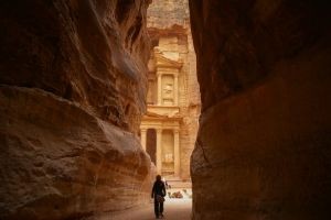 Person walking in Jordan