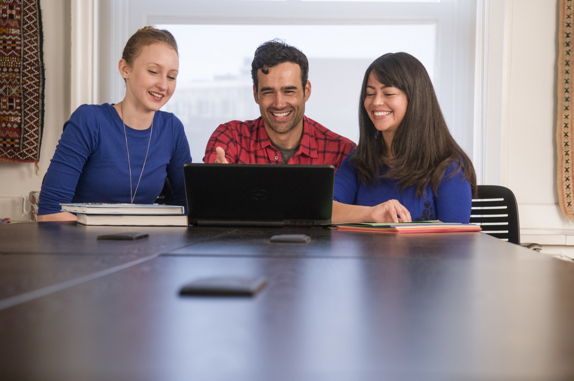 Students studying