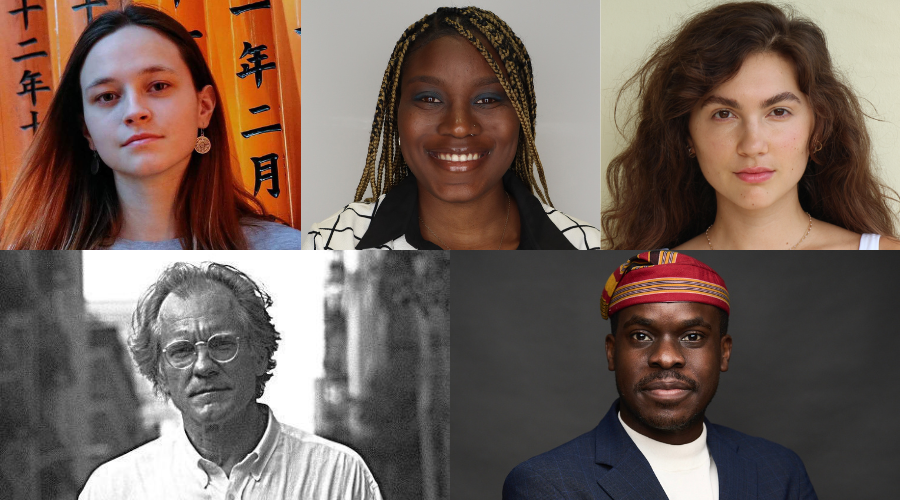 Clockwise from top left: GS students Senia Magzumov, Keisha Jackson, Krista Kalaj, Mikka Kabugo, and GS alumnus Russell Bittner