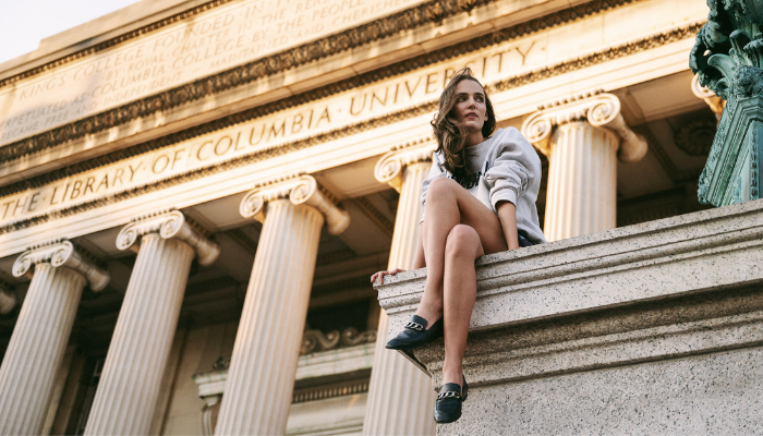 Zuzanna Bijoch '23GS on the Columbia campus