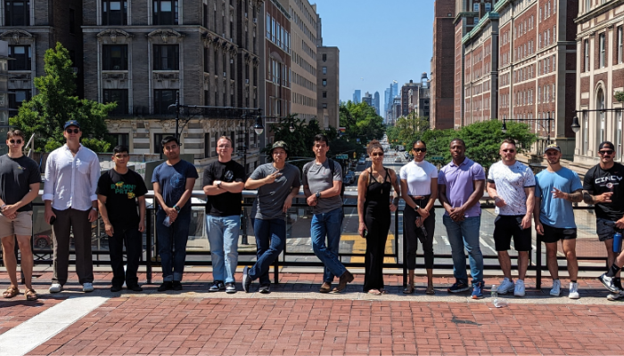 Participants in the sixth Columbia-hosted WSP boot camp pictured on Columbia's Morningside Heights campus