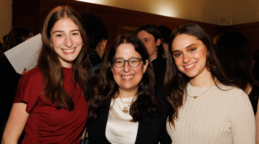 Dean Rosen-Metsch with two GS students 