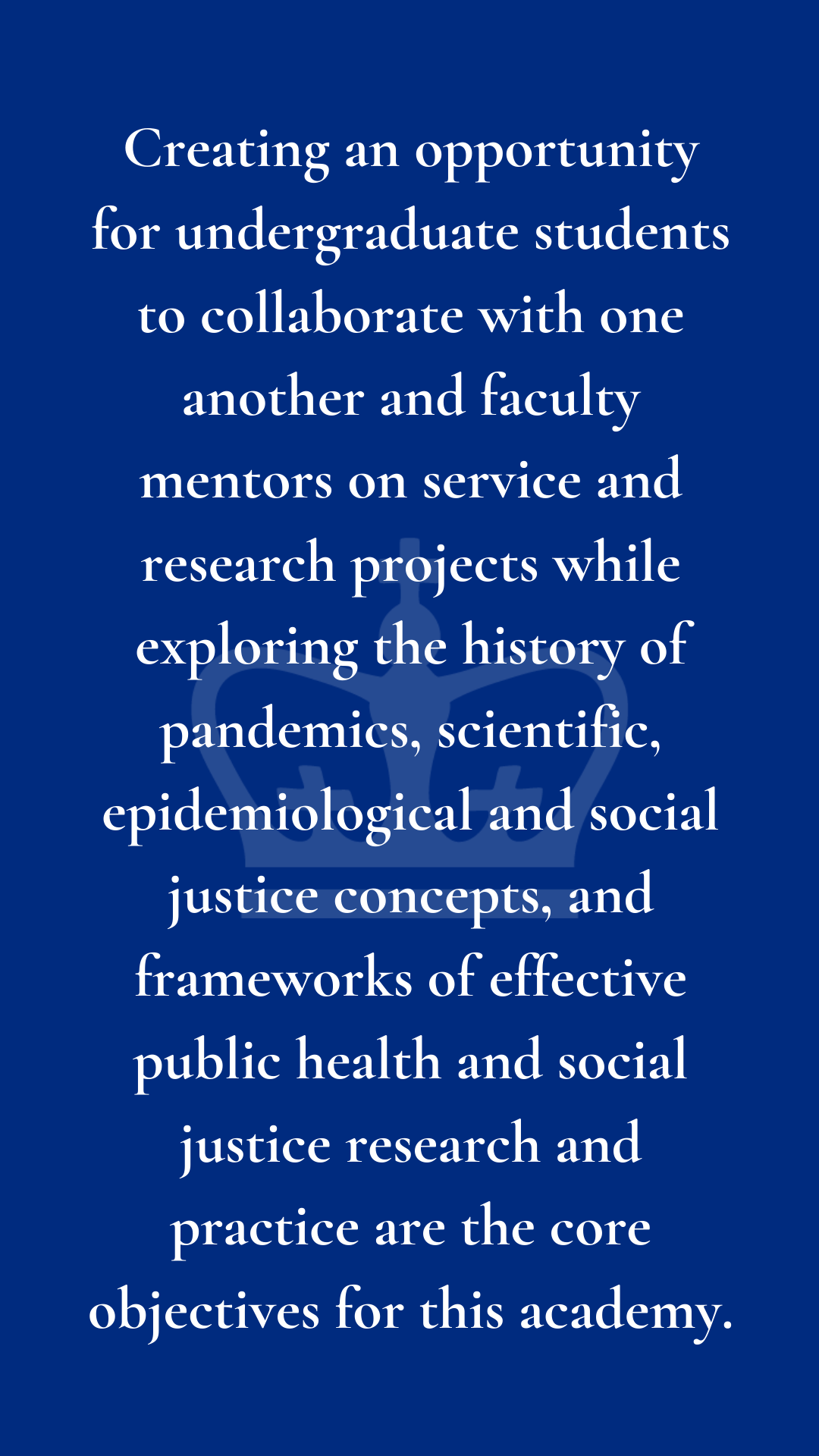 Background of the Justice and Pandemics Preparedness Academy 