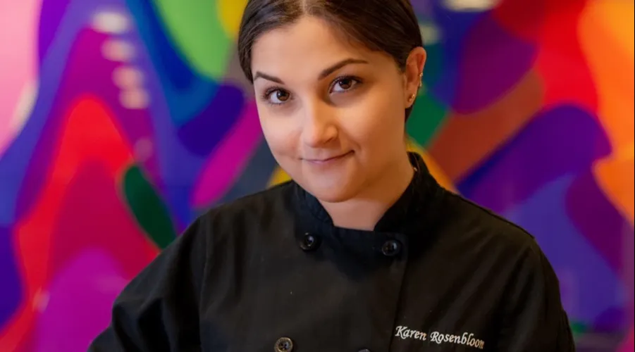 Karen Rosenbloom in Chef Coat