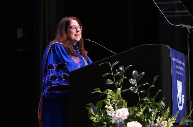 Dean Lisa Rosen-Metsch at the Spring 2025 Convocation