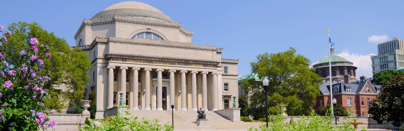 Photo of Low Library at Columbia University.