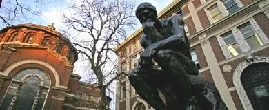 The Thinker statue on Columbia University's campus.