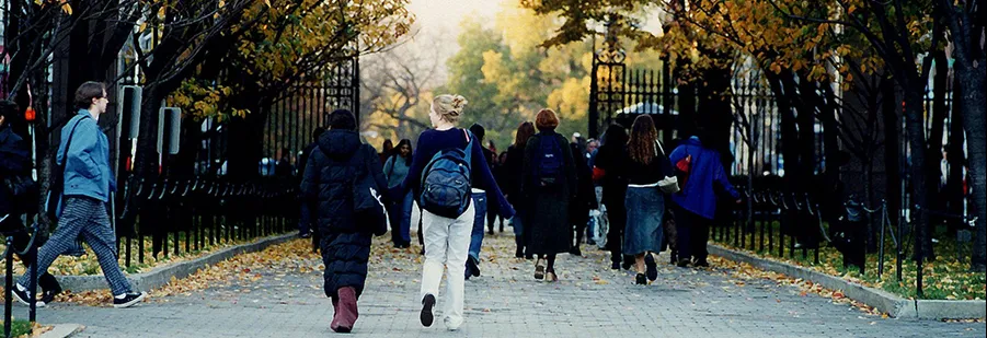 Students on campus.