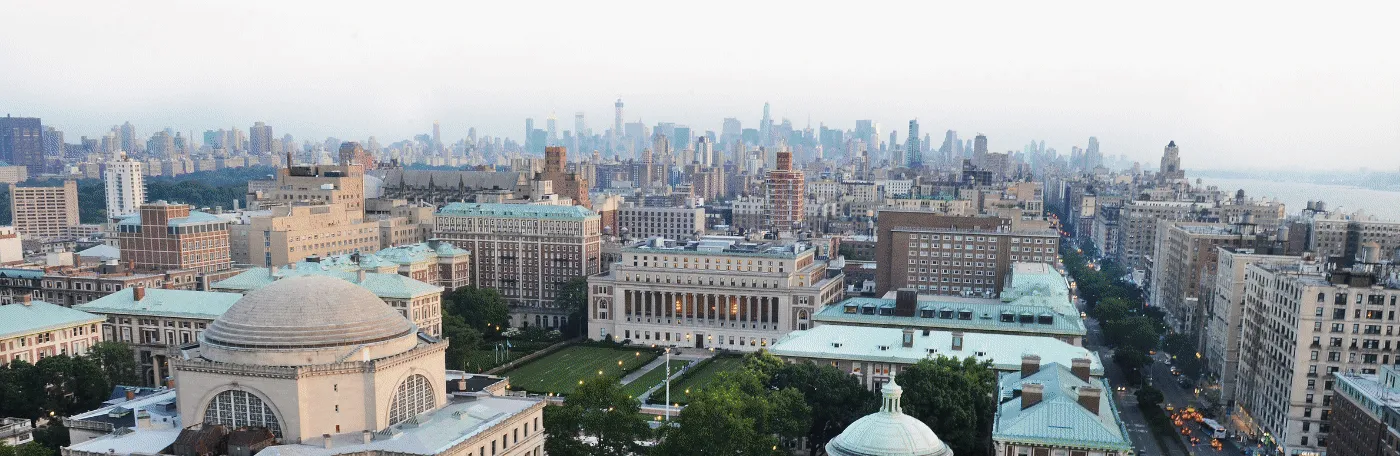 Aerial view of Columbia campus