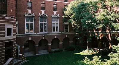 Daylight iew of interior courtyard of List College at Jewish Theological Seminary