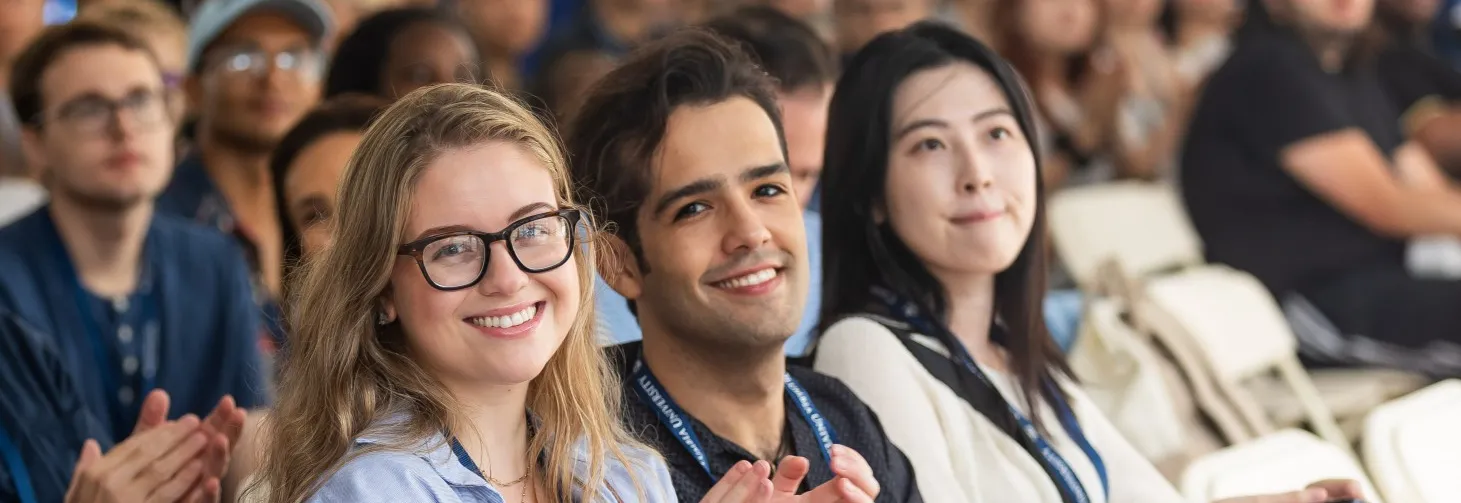 Incoming students in the audience at the GS Convocation ceremony
