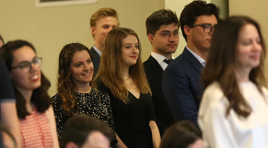 Students at Phi Beta Kappa Ceremony in 2019