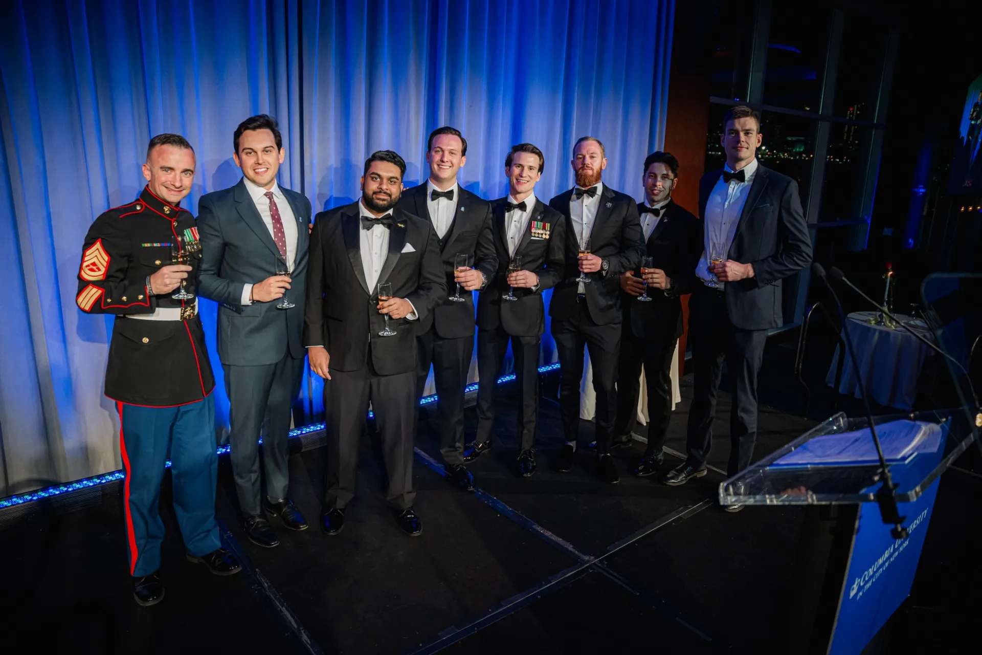 Members of the current Military Veterans of Columbia Executive Board at the 2023 Military Ball