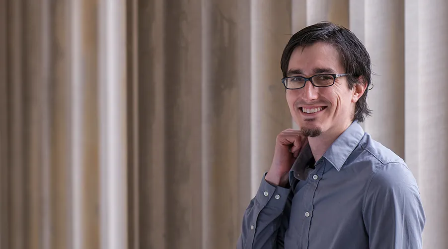 GS alumnus Robbie LeDesma on the Columbia University Campus