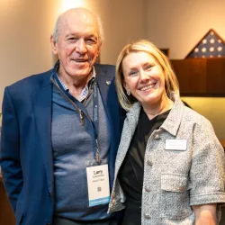 Larry J. Lawrence '69GS, ‘71BUS and GS Senior Associate Dean for Development and Alumni Relations Jill Galas Hickey