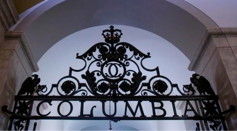 Columbia hallway arch in Butler Library