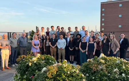The 2026 WSP particpants alongside Columbia faculty and administrators from across the University pose for a group photo on the last day of the boot camp.
