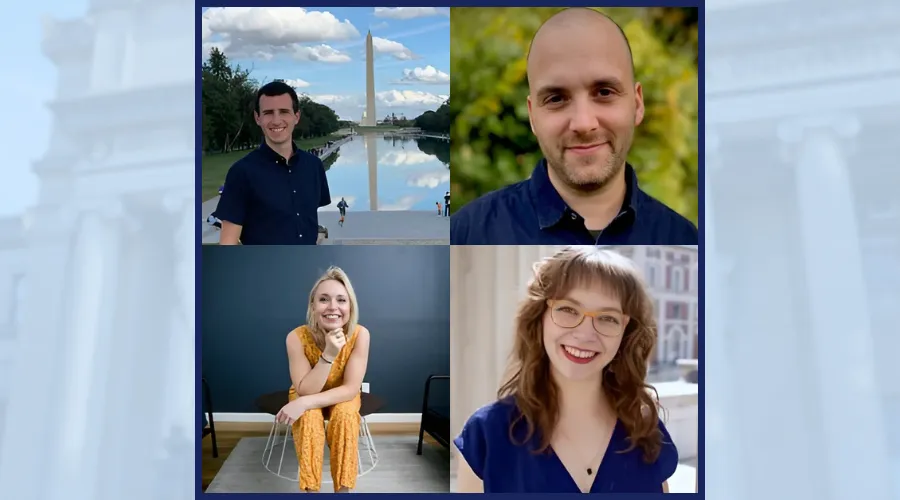 Michael Rovner ‘18GS, Aggie Burnett '10GS, Yoav Guttman ‘10GS, Lori Paulson ‘21GS