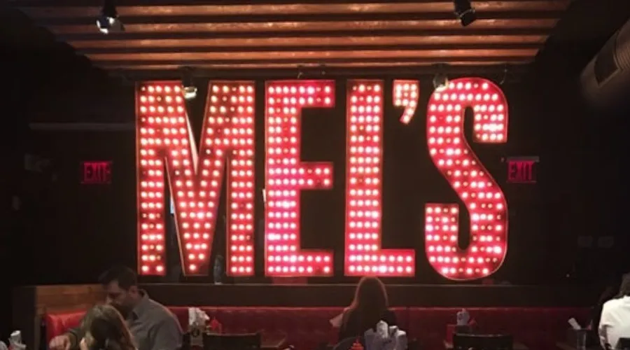 Mel's Burger Bar Sign
