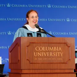 Gale A. Brewer ‘97GS, delivering the Keynote Address at GS’s 2014 Class Day ceremony