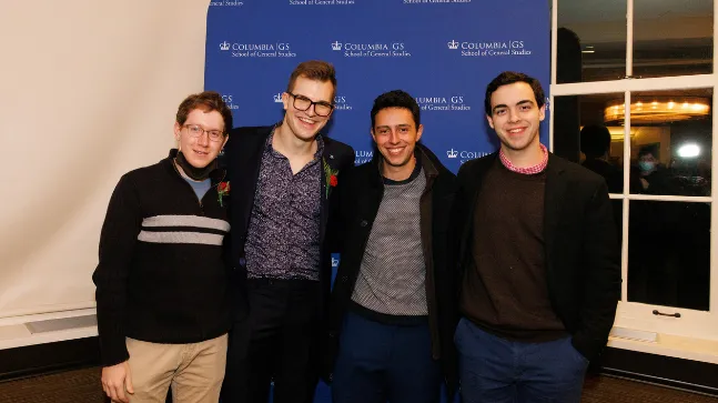 Four Students at the GS February Graduate Reception