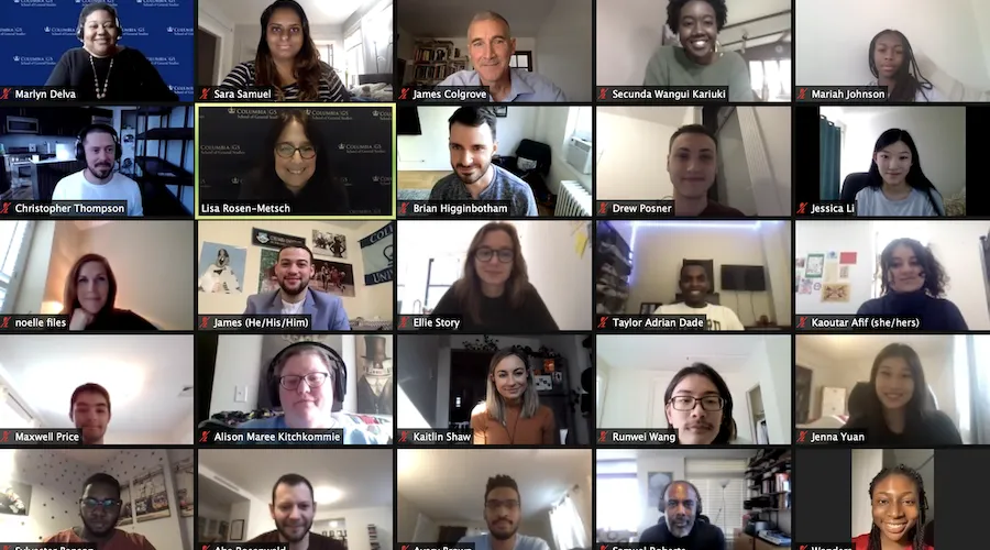 The Justice and Pandemics Preparedness Academy's Fall 2020 cohort